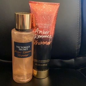 NWT VICTORIA’S SECRET AMBER ROMANCE SHIMMER SET